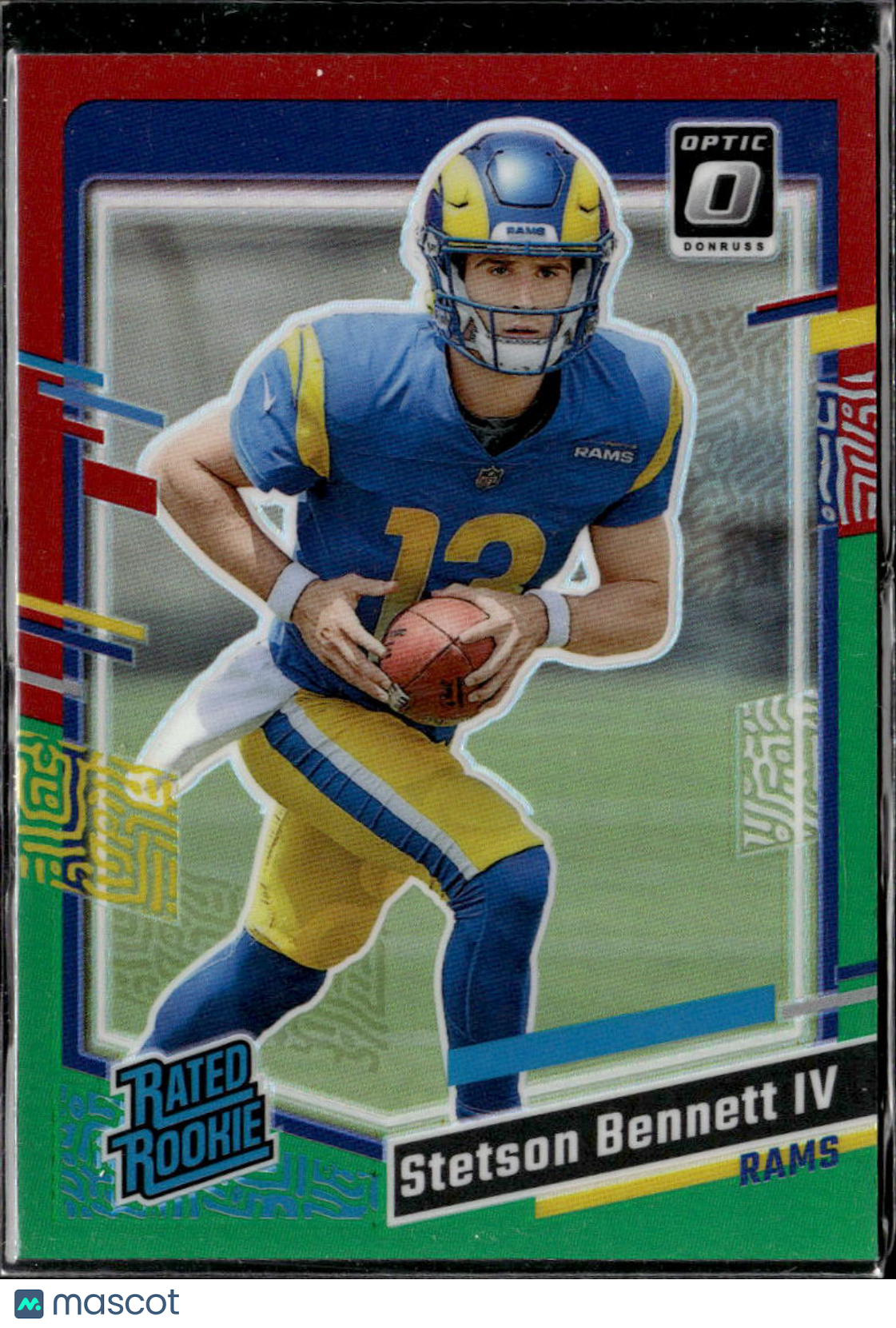 Stetson Bennett IV 2023 Optic Rated Rookie Red Green Prizm RC Los Angeles Rams