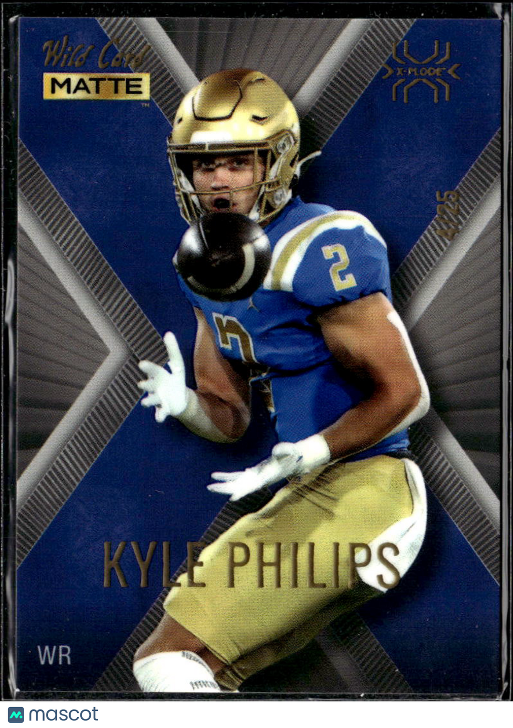 Kyle Philips 2022 Wild Card Matte X-Plode Blue Rookie RC UCLA Titans 4/25