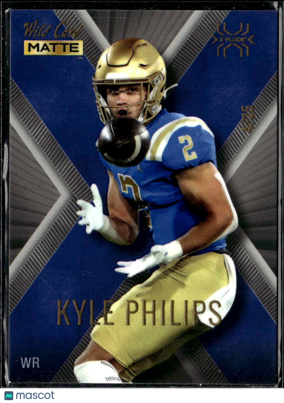 Kyle Philips 2022 Wild Card Matte X-Plode Blue Rookie RC UCLA Titans 4/25