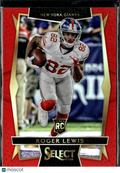 Roger Lewis 2016 Select RC Red Prizm Rookie RC 60/99 New York Giants