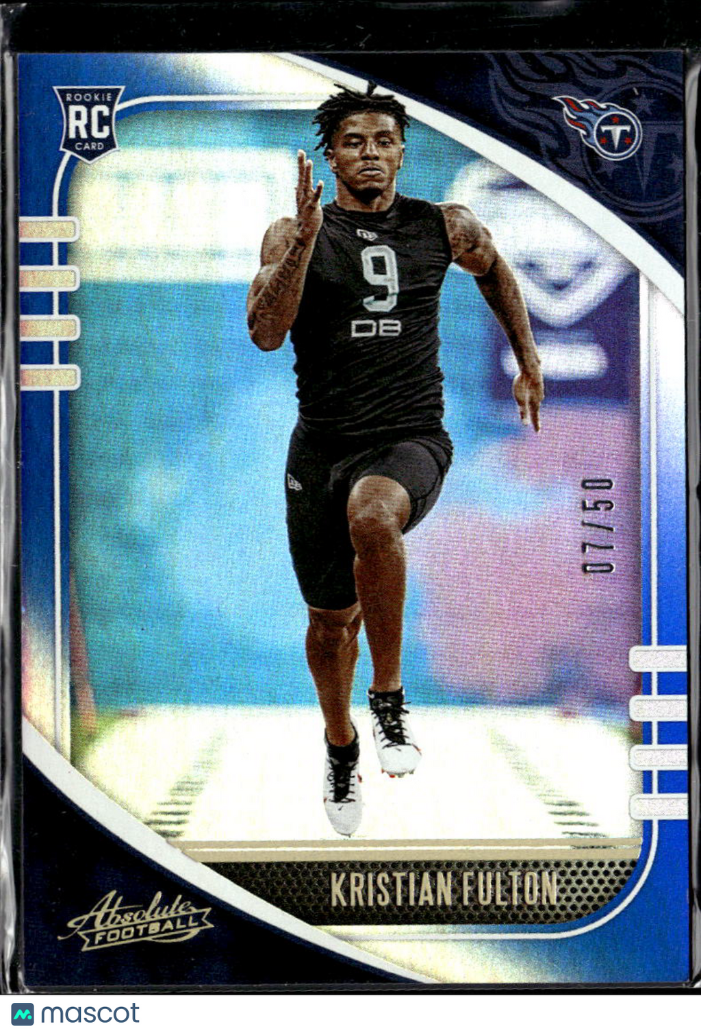 Kristian Fulton 2020 Absolute RC Rookie Blue 7/50 LSU Tennessee Titans