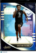 Kristian Fulton 2020 Absolute RC Rookie Blue 7/50 LSU Tennessee Titans