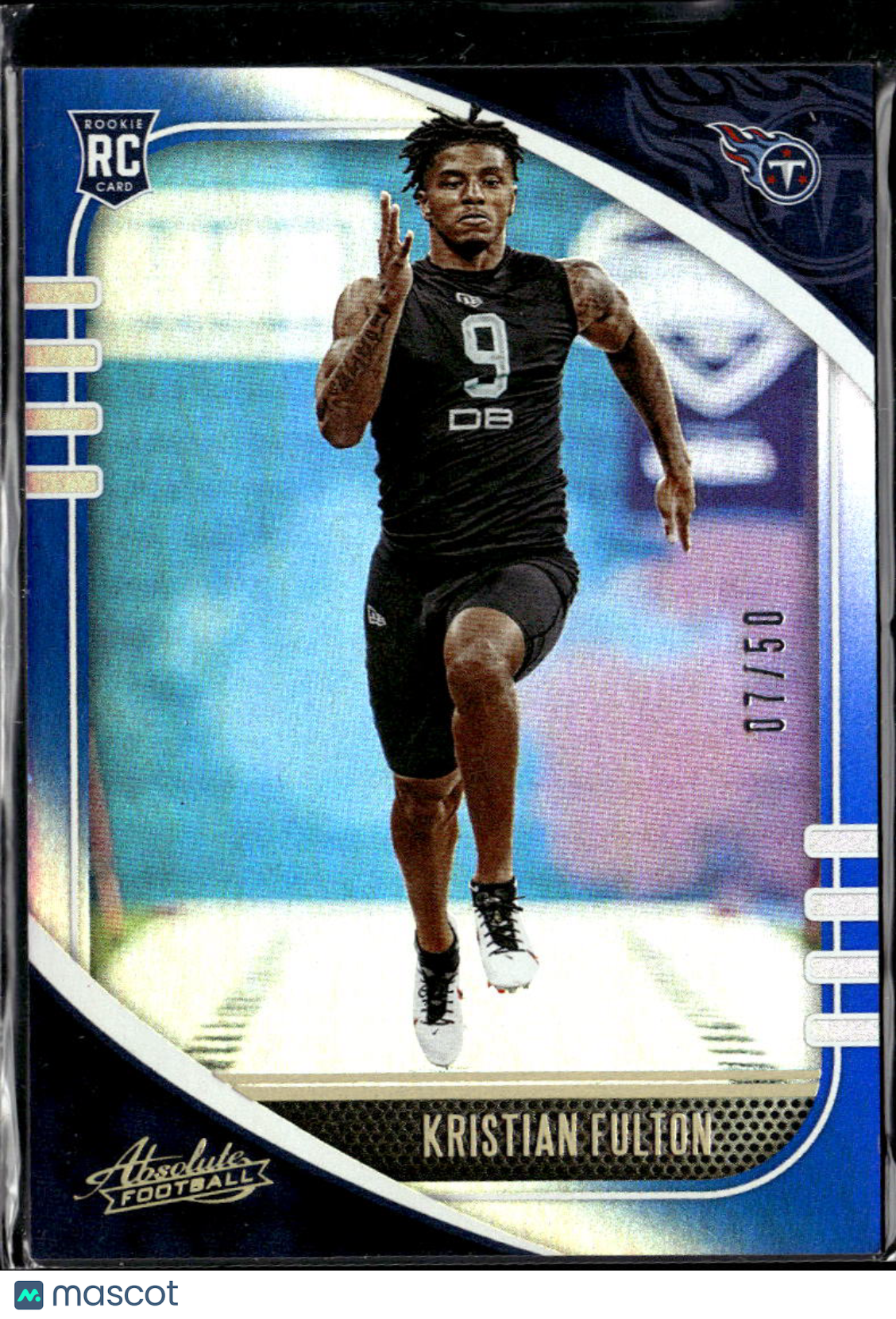 Kristian Fulton 2020 Absolute RC Rookie Blue 7/50 LSU Tennessee Titans
