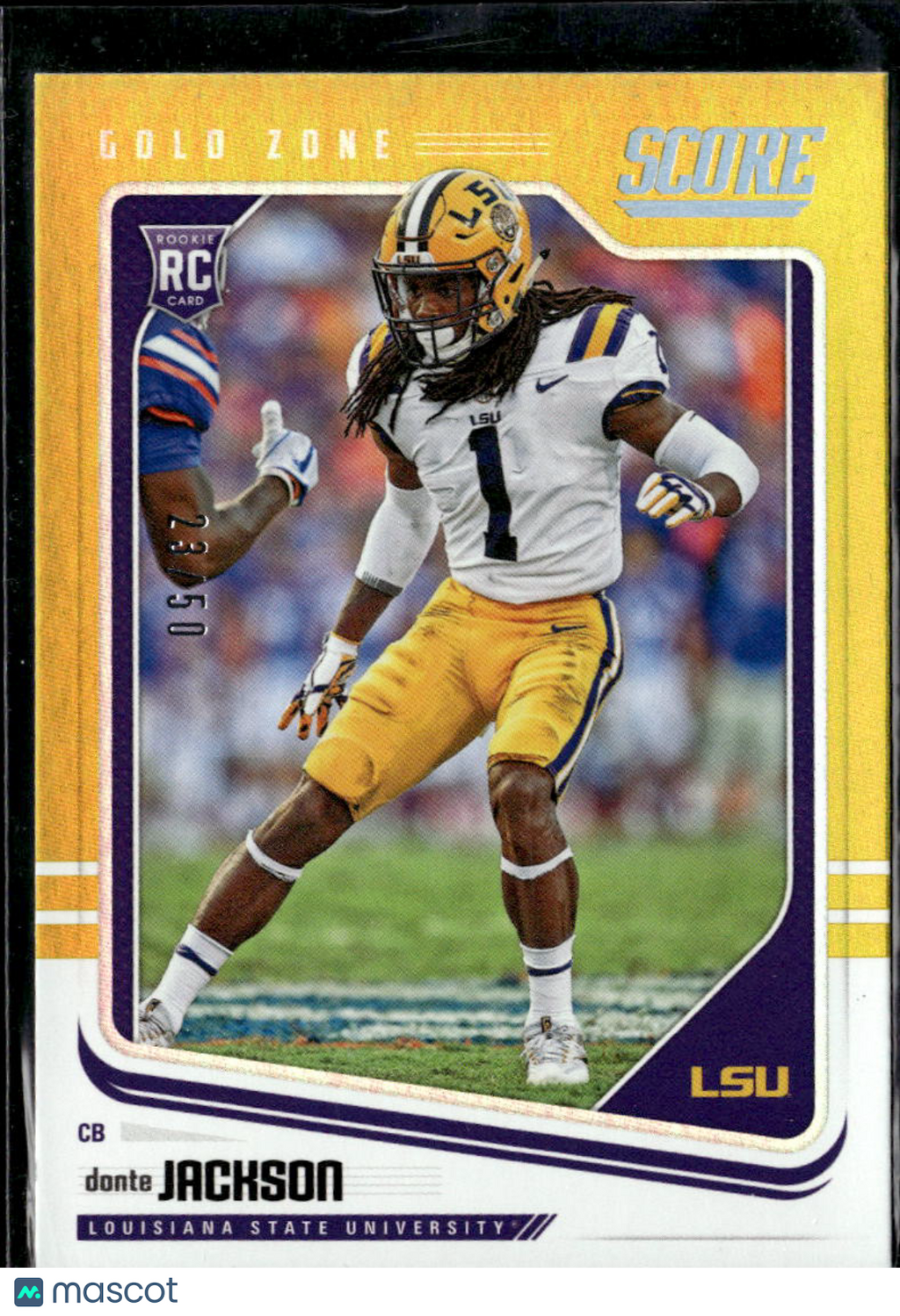 Donte Jackson 2018 Score RC Gold Zone Rookie 23/50 LSU Tigers