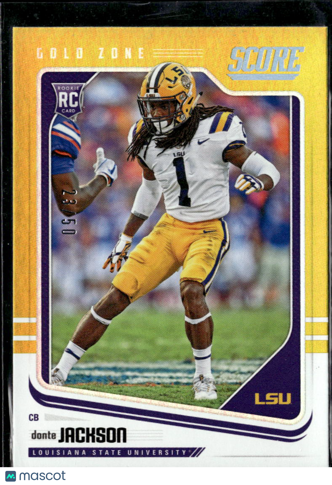 Donte Jackson 2018 Score RC Gold Zone Rookie 23/50 LSU Tigers
