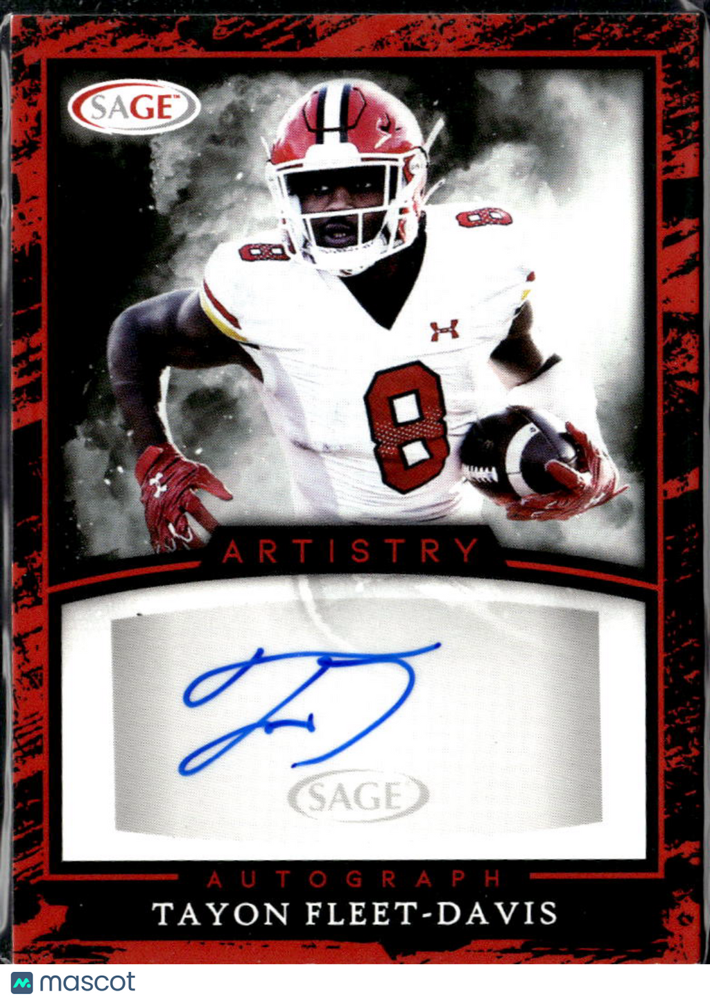 Tayon Fleet-Davis 2022 SAGE Artistry Auto Autograph Kansas City Chiefs