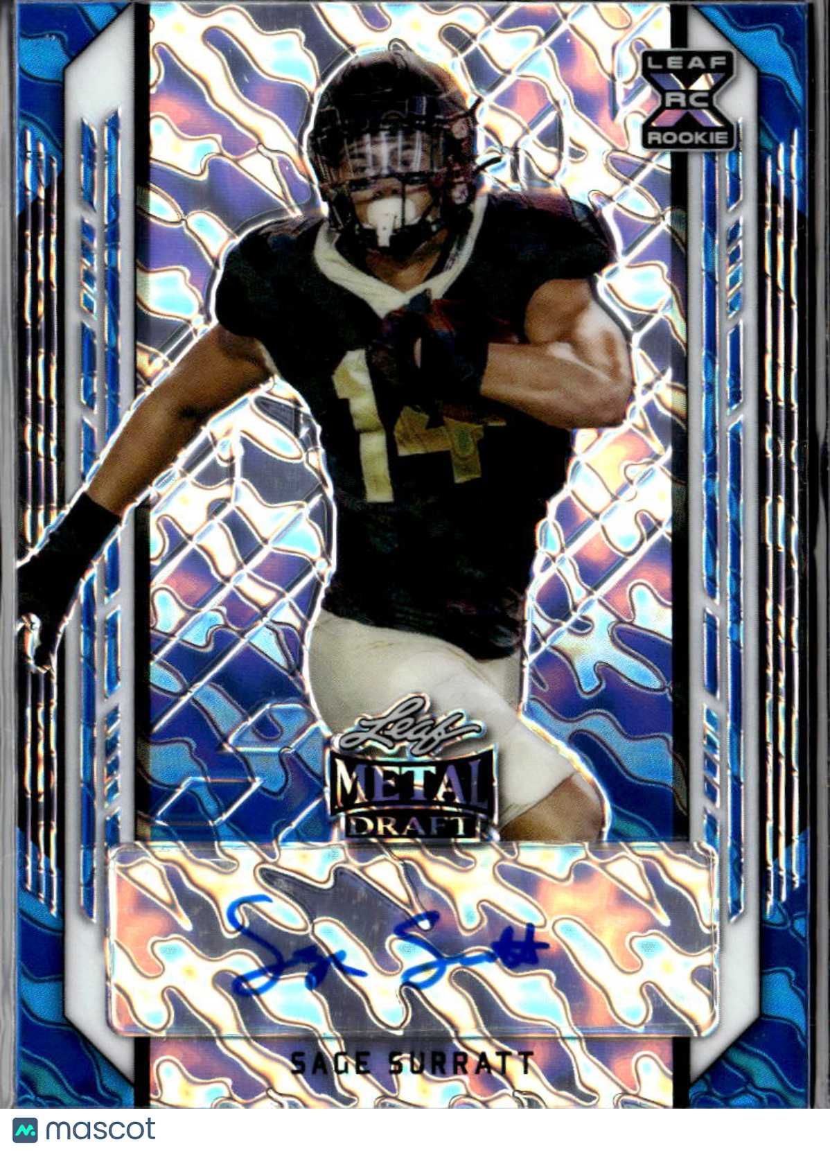 Sage Surratt 2021 Leaf Metal Draft Auto Autograph Wake Forest 7/40