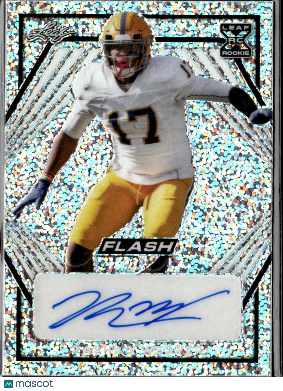 Rashad Weaver 2021 Leaf Flash RC Auto Autograph Rookie Pitt Panthers