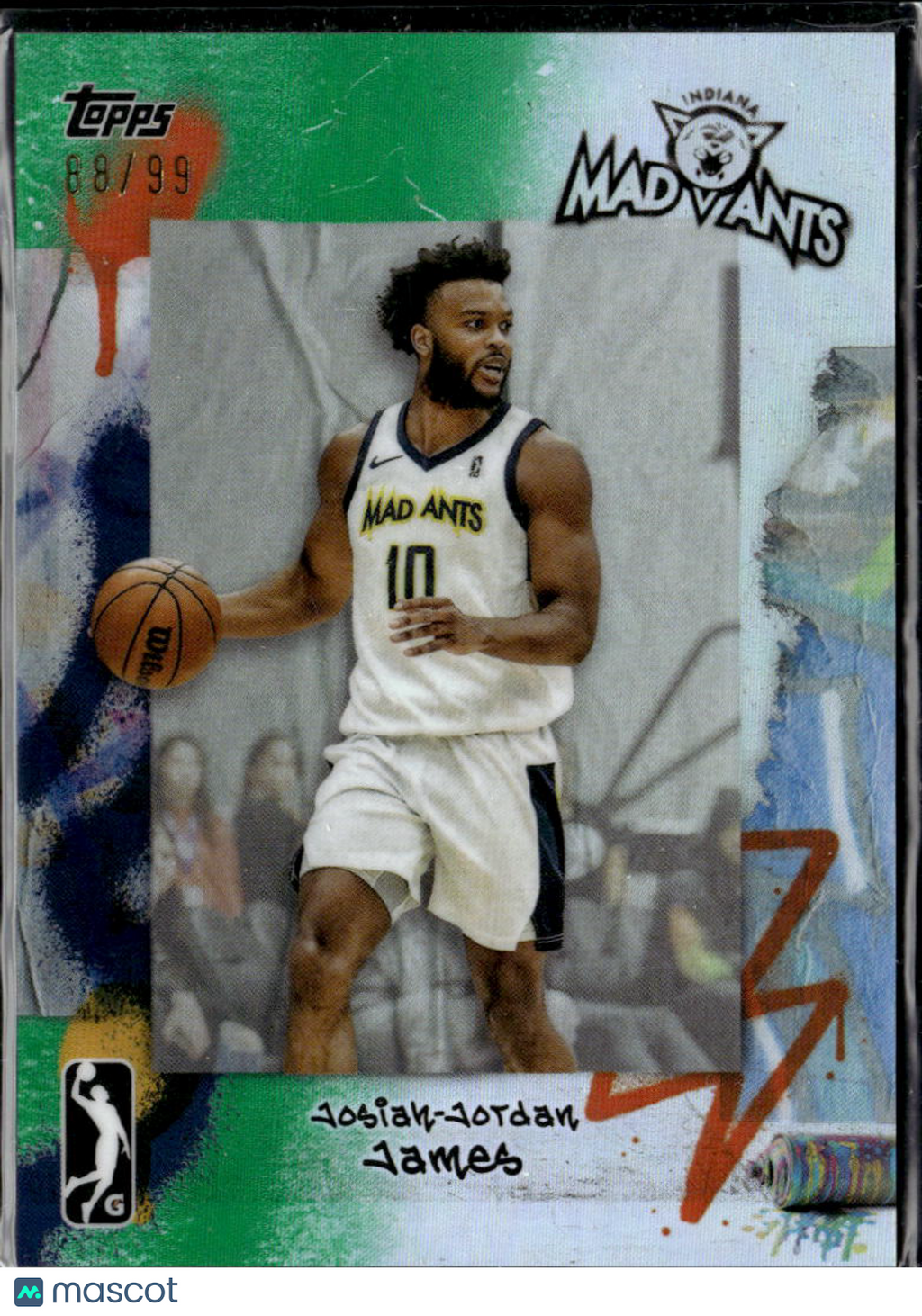 Josiah-Jordan James 2025 Topps Chrome G-League 88/99 Indiana Mad Ants