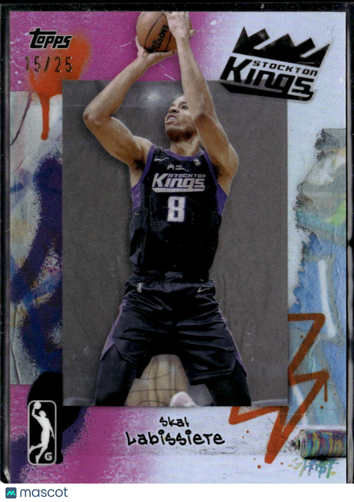 Skal Labissiere 2025 Topps G-League Pink Refractor 15/25 Stockton Kings