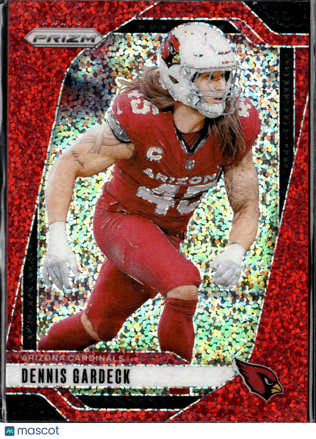 Dennis Gardeck 2024 Panini Prizm Red Sparkle Prizm SSP Arizona Cardinals