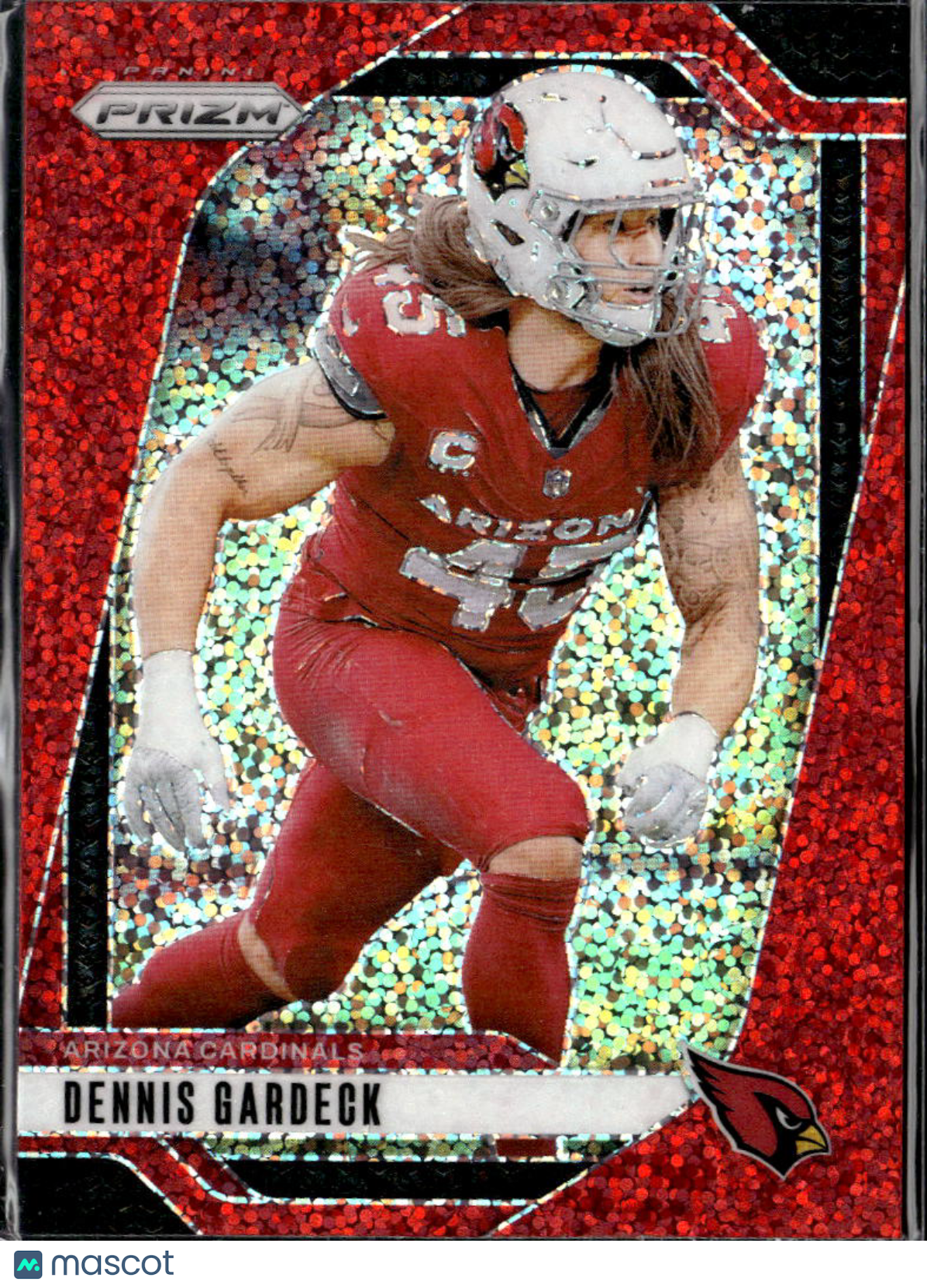 Dennis Gardeck 2024 Panini Prizm Red Sparkle Prizm SSP Arizona Cardinals