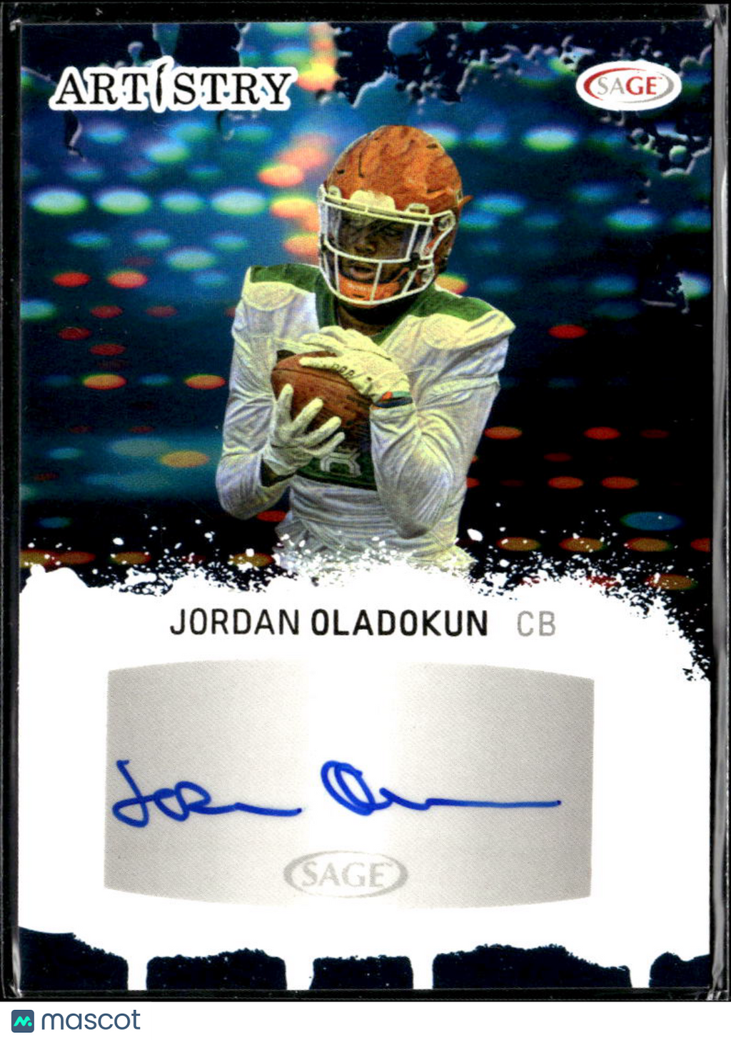Jordan Oladokun 2024 SAGE Artistry Auto Autograph Rookie RC Bowling Green