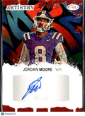 Jordan Moore 2022 SAGE Artistry Auto Autograph RC Duke Blue Devils