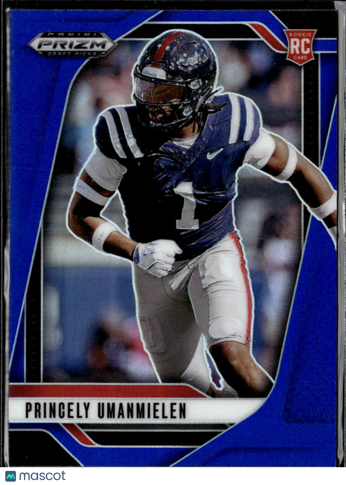 Princely Umanmielen 2025 Prizm Draft Picks RC Blue Rookie /249 Ole Miss Rebels