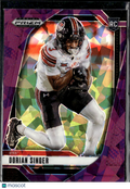 Dorian Singer 2025 Prizm Draft Picks RC Purple Cracked Ice Rookie /199 Utah Utes