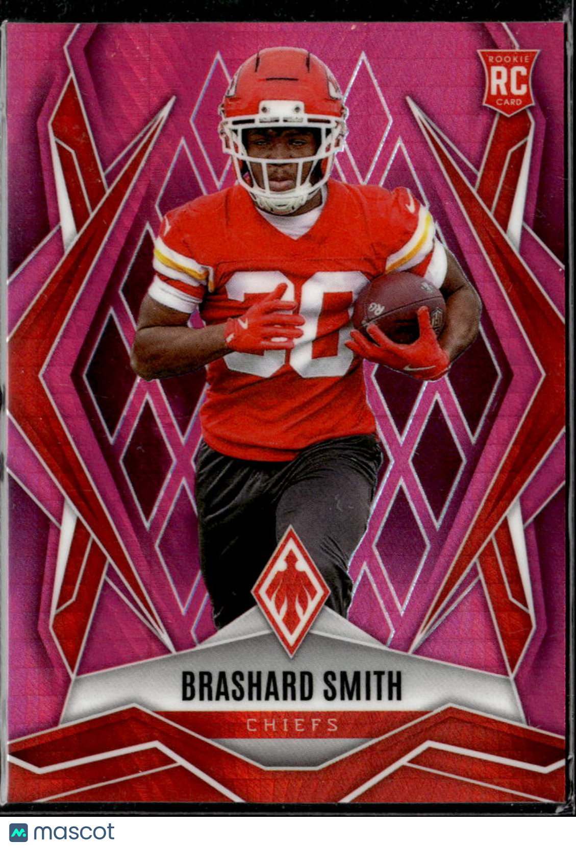 Brashard Smith 2025 Phoenix RC Pink Prizm Rookie 76/299 Kansas City Chiefs