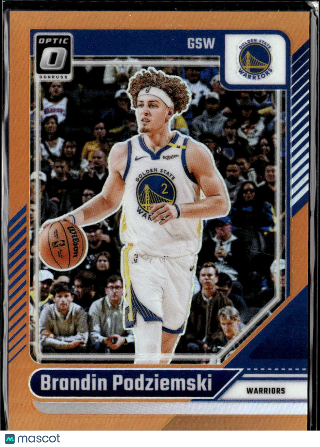 Brandin Podziemski 2024-25 Optic Orange Prizm 117/175 Golden State Warriors