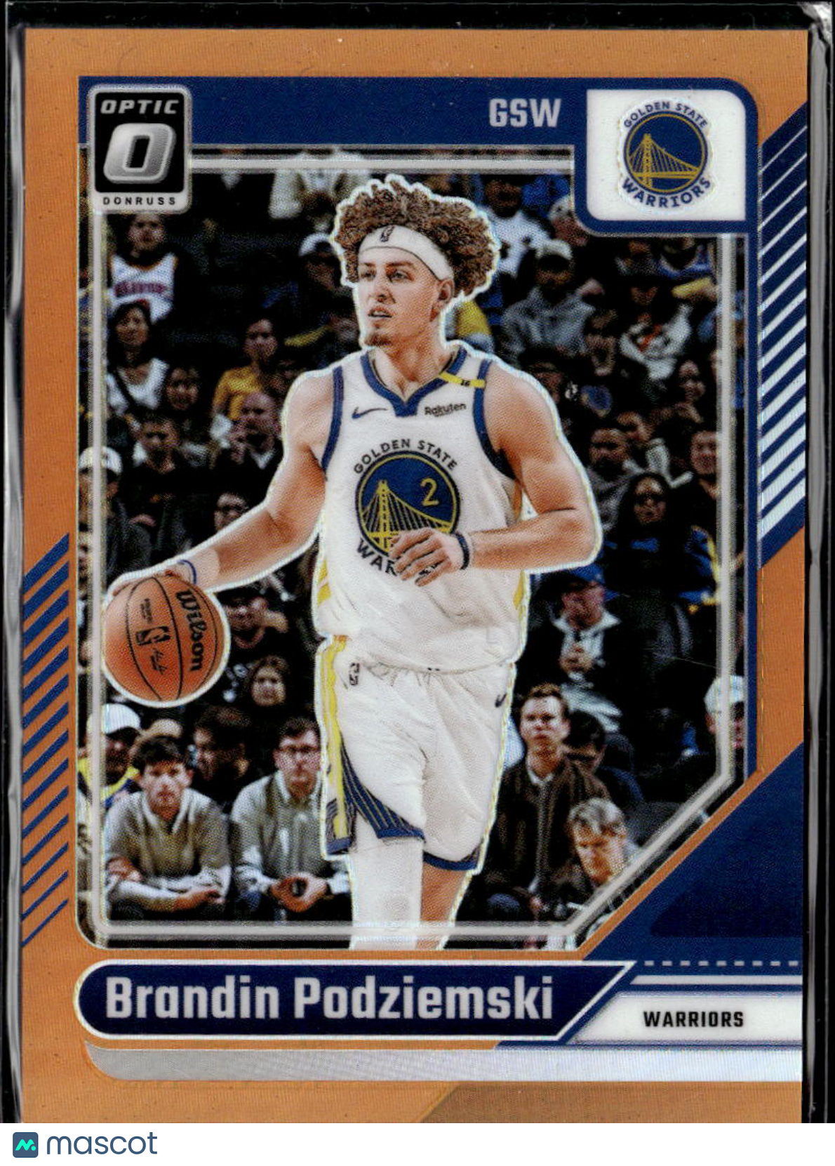 Brandin Podziemski 2024-25 Optic Orange Prizm 117/175 Golden State Warriors