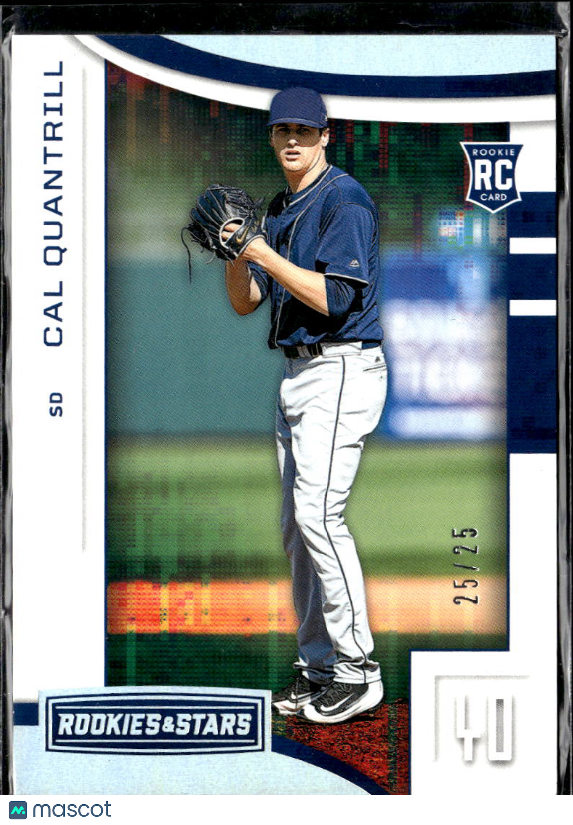 Cal Quantrill 2019 Rookies & Stars Rookie RC Platinum 25/25 San Diego Padres