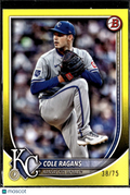 Cole Ragans 2025 Bowman Yellow Parallel 38/75 Kansas City Royals