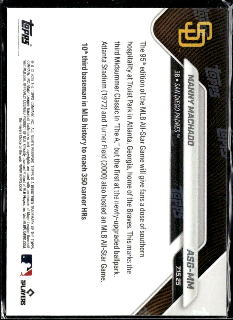 Manny Machado 2025 Topps Now All Star San Diego Padres