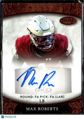 Max Roberts 2021 SAGE Aspire Auto Autograph RC Los Angeles Rams
