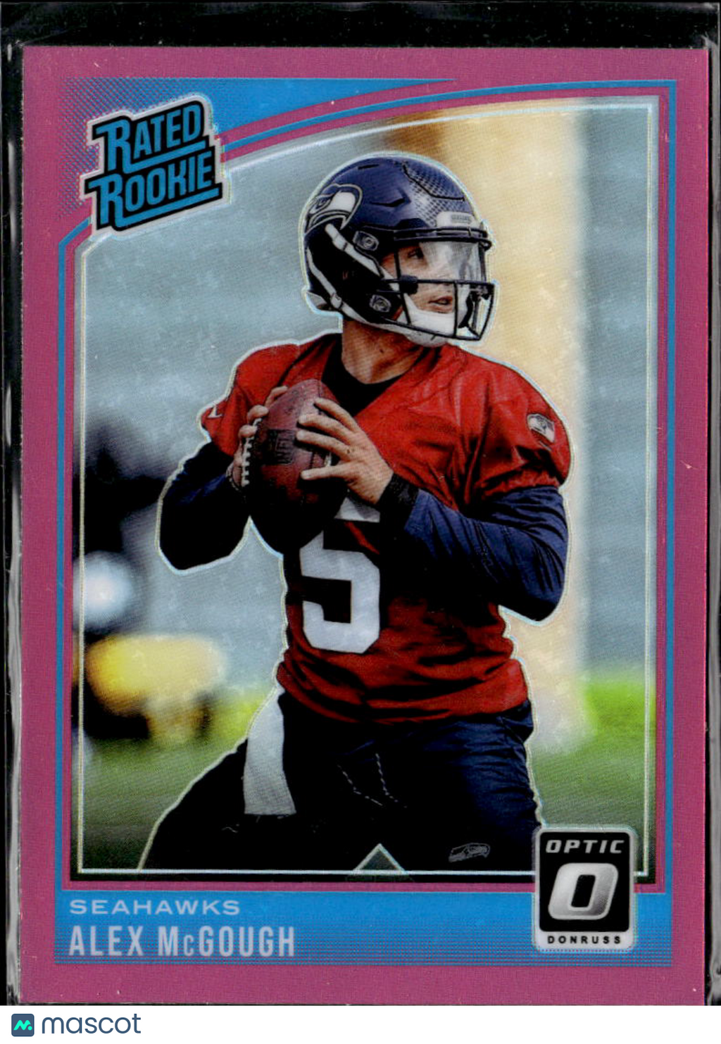 Alex McGough 2018 Optic Rated Rookie RC Pink Seattle Seahawks