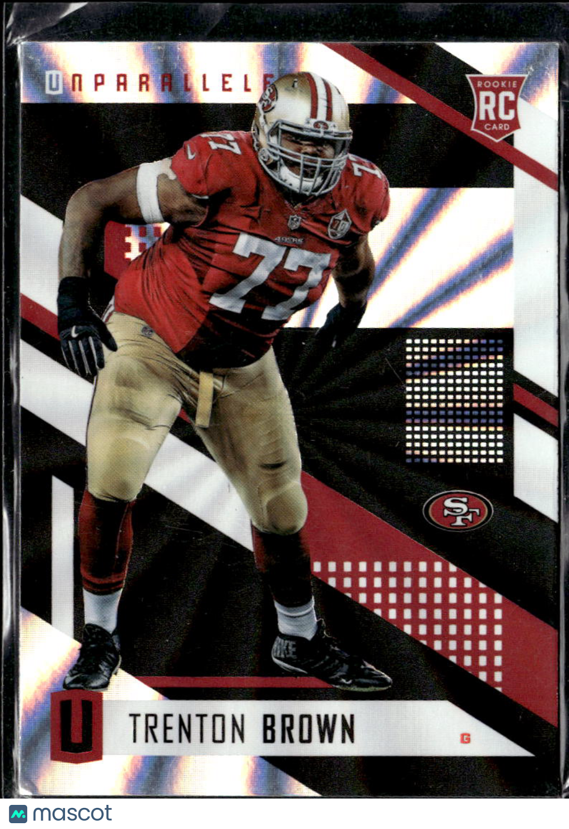 Trenton Brown 2017 Unparalleled RC Rainbow Spokes Rookie San Francisco 49ers