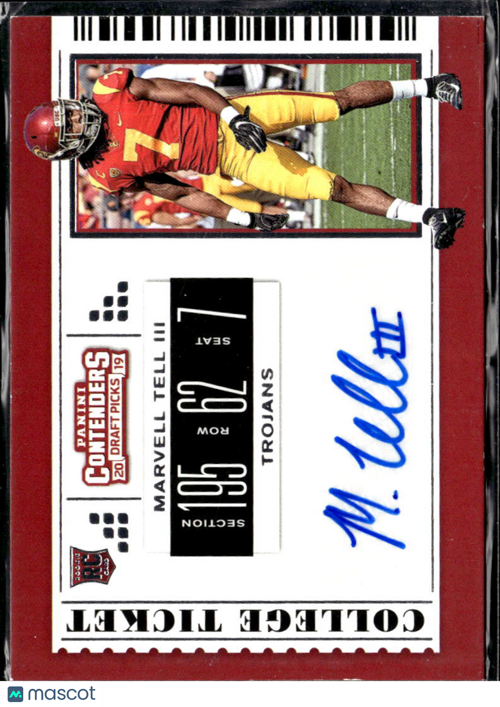 Marvell Tell III 2019 Contenders Draft Picks RC Auto Autograph USC Trojans