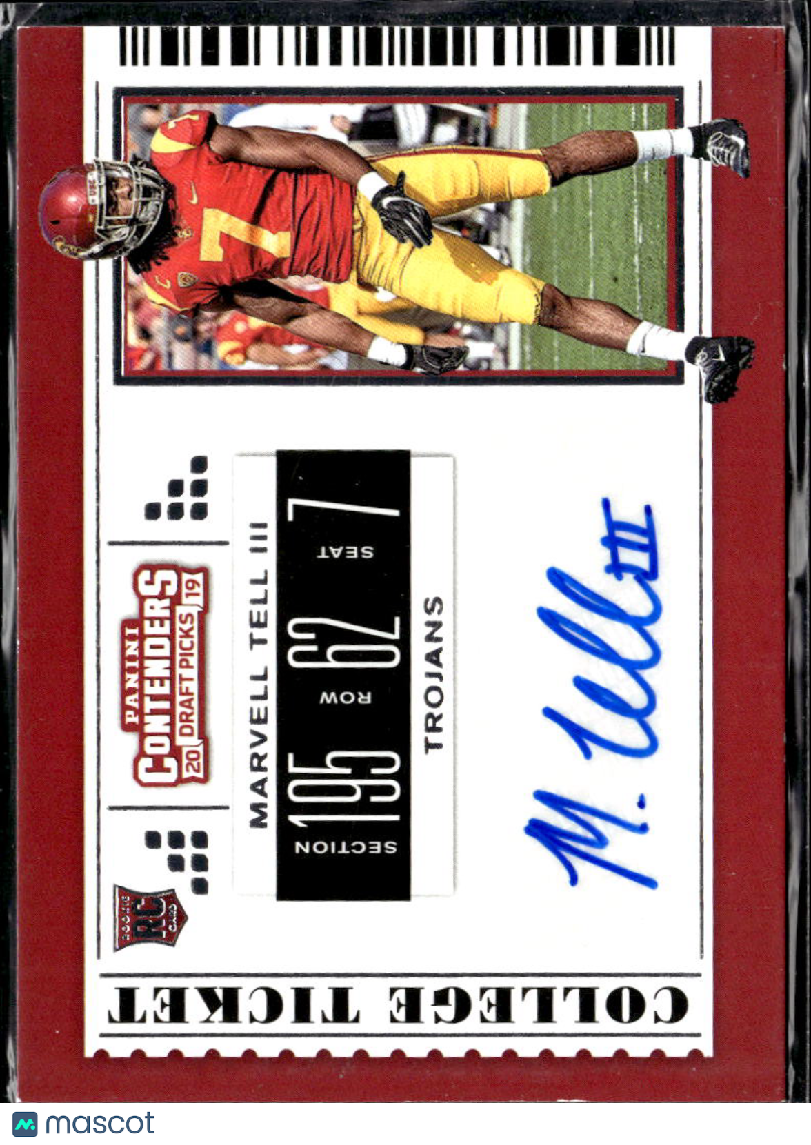 Marvell Tell III 2019 Contenders Draft Picks RC Auto Autograph USC Trojans