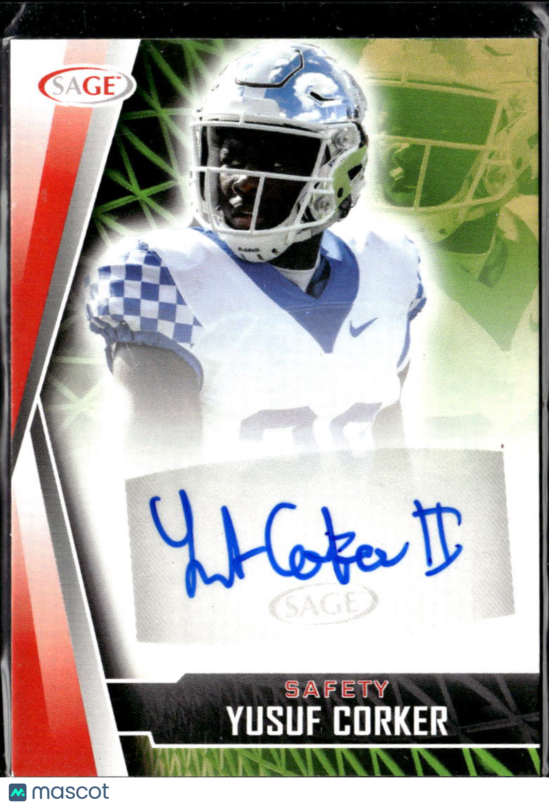 Yusuf Corker 2022 SAGE Collectibles Auto Autograph Kentucky Wildcats