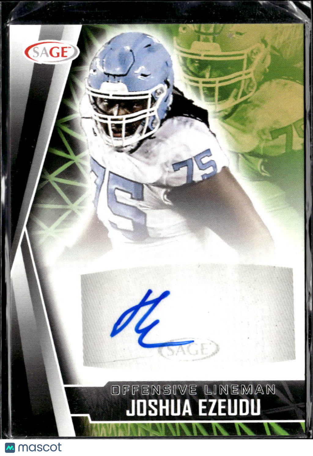 Joshua Ezeudu 2022 SAGE Collectibles Auto Autograph RC Louisiana