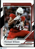 Michael Wilson 2024 Donruss Silver Press Proof Die-Cut 33/75 Arizona Cardinals