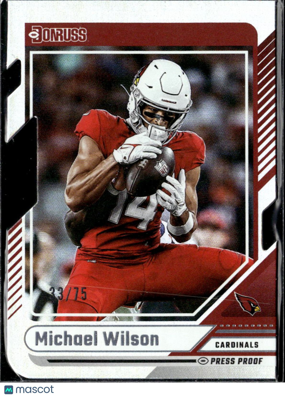 Michael Wilson 2024 Donruss Silver Press Proof Die-Cut 33/75 Arizona Cardinals