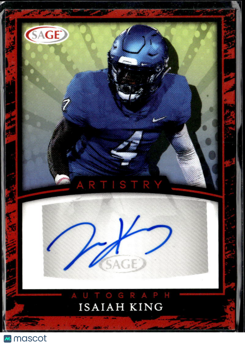 Isaiah King 2022 SAGE Artistry Auto Autograph Rookie RC Buffalo Bulls