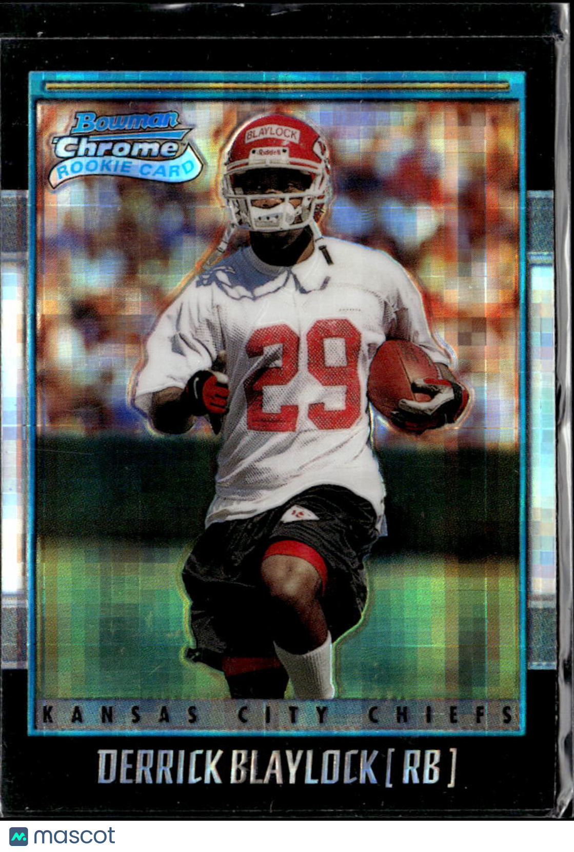 Derrick Blaylock 2001 Bowman Chrome X-Fractor RC SSP Kansas City Chiefs