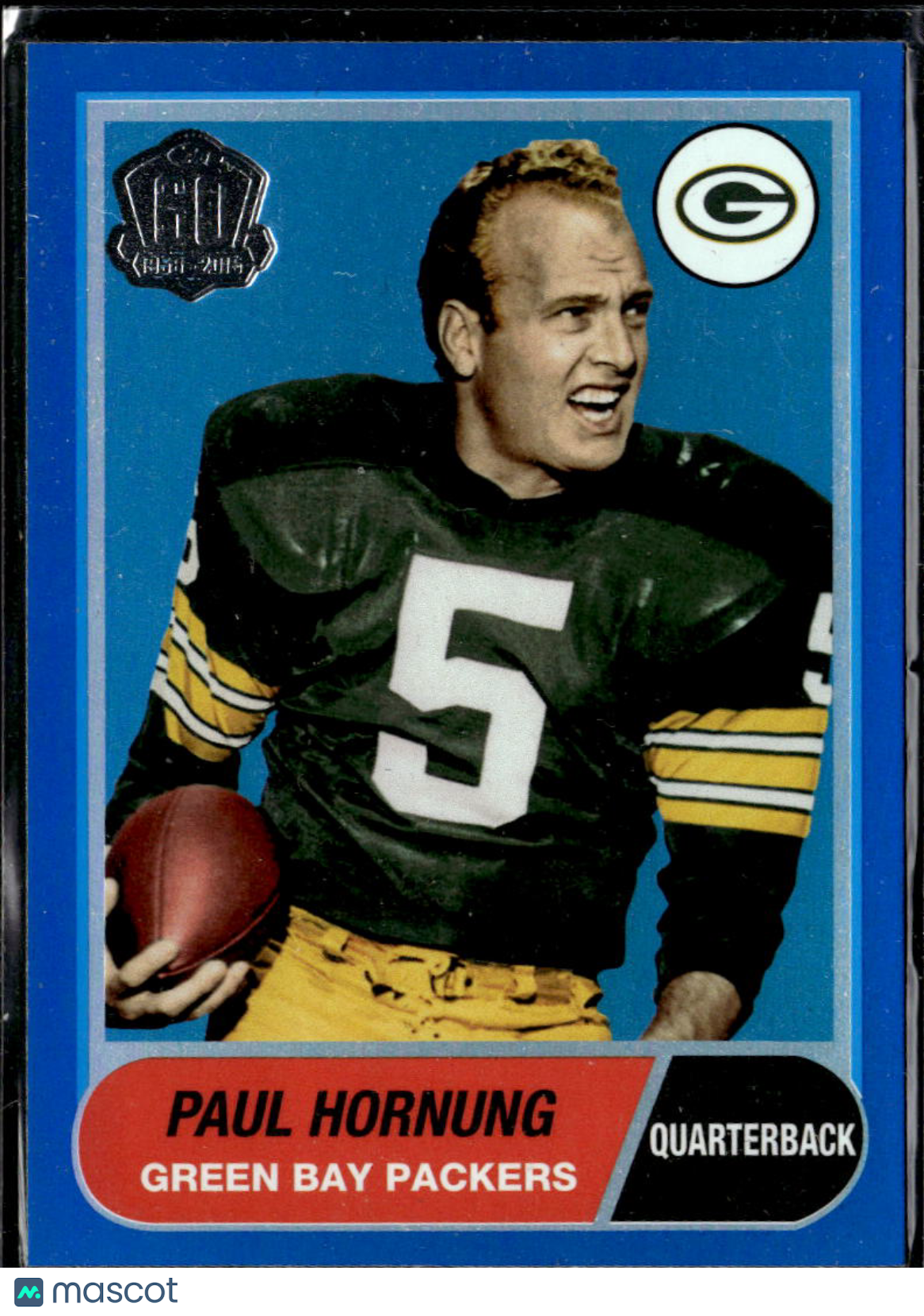 Paul Hornung 2015 Topps Blue Foil SSP '60 Green Bay Packers
