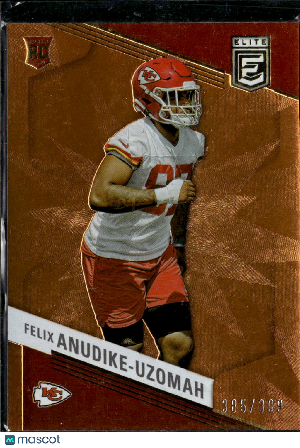 Felix Anudike-Uzomah 2023 Elite Orange Rookie RC 385/399 Kansas City Chiefs