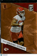 Felix Anudike-Uzomah 2023 Elite Orange Rookie RC 385/399 Kansas City Chiefs