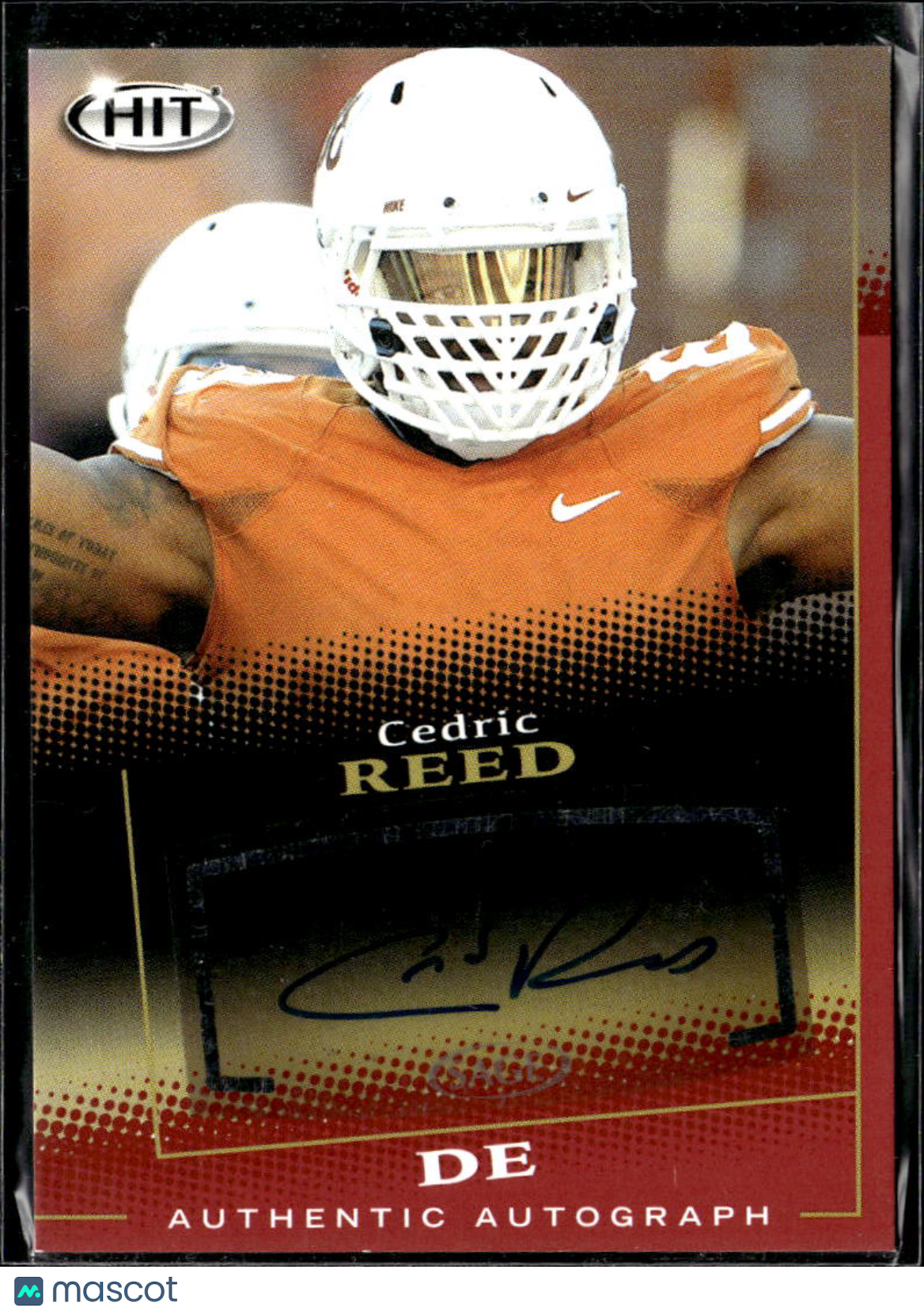 Cedric Reed 2015 SAGE HIT Auto Autograph Rookie Texas Longhorns