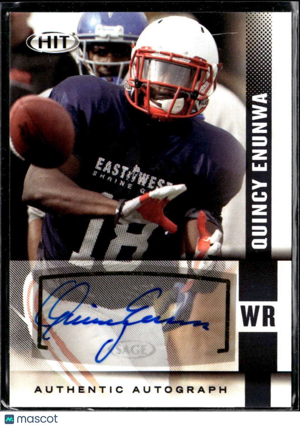 Quincy Enunwa 2014 SAGE HIT Auto Autograph Nebraska Cornhuskers NY Jets