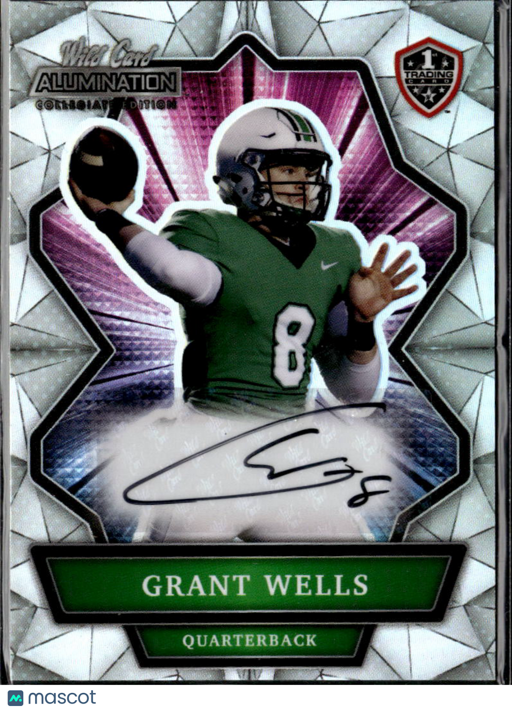 Grant Wells 2021 Wild Card Alumination Auto Autograph RC Marshall