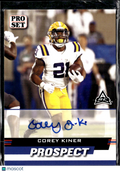 Corey Kiner 2022 Pro Set Prospect RC Auto Autograph LSU Tigers