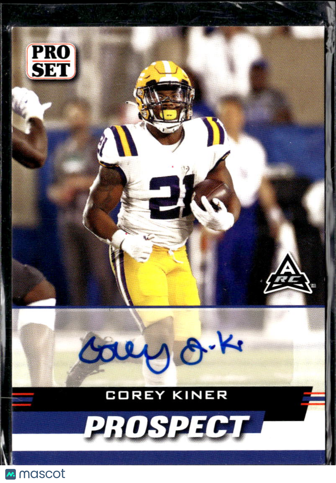 Corey Kiner 2022 Pro Set Prospect RC Auto Autograph LSU Tigers