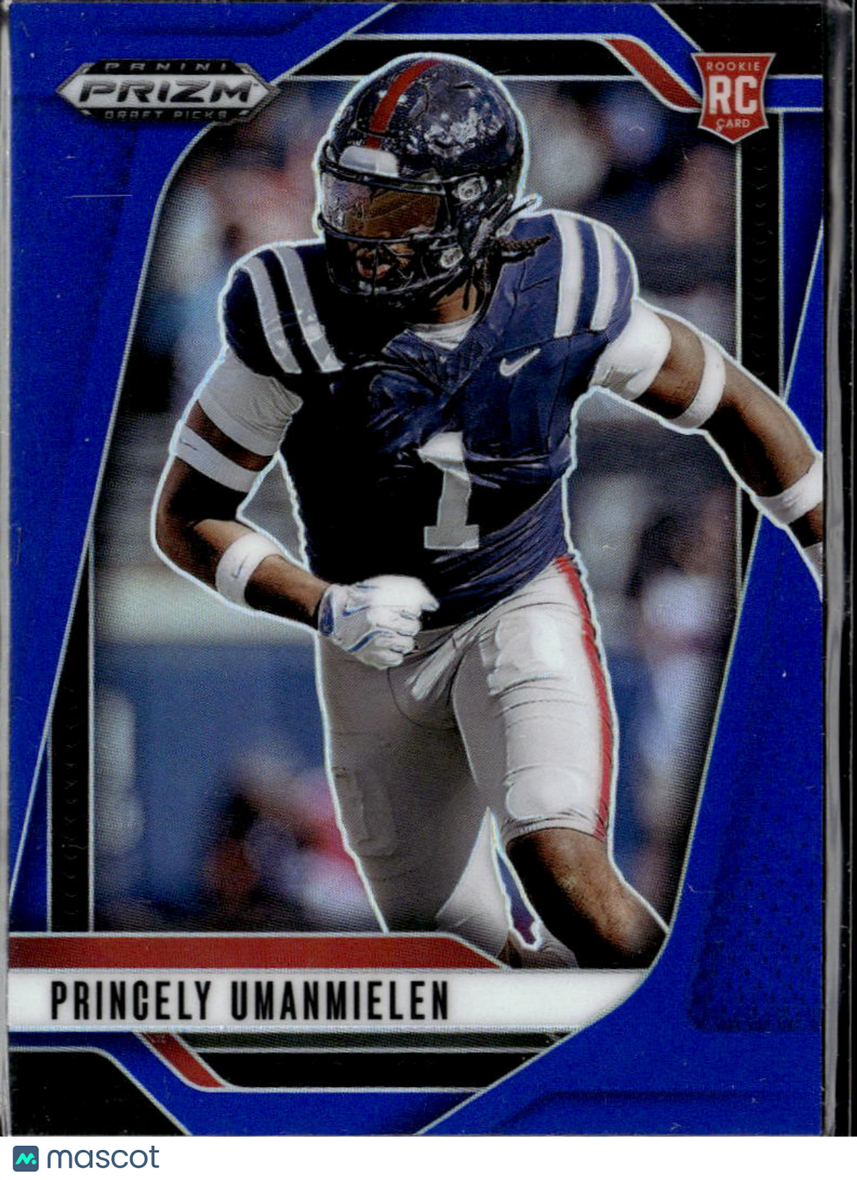 Princely Umanmielen 2025 Prizm Draft Picks RC Blue /249 Ole Miss Rebels