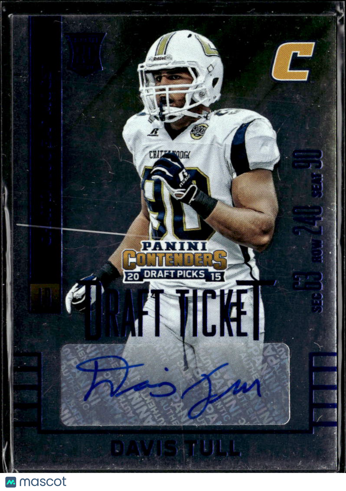 Davis Tull 2015 Contenders Draft Picks Auto Autograph Chattanooga Mocs