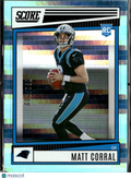 Matt Corral 2022 Panini Score RC Rookie Teal 52/199 Carolina Panthers