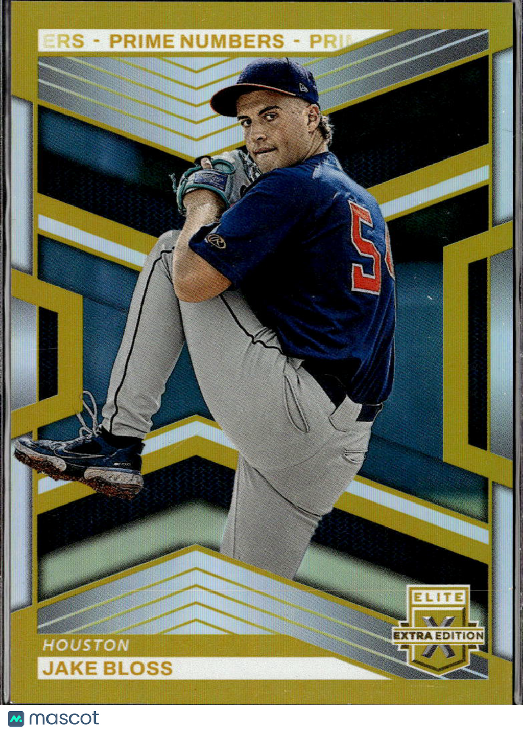 Jake Bloss 2023 Elite Extra Edition Prime Numbers GOLD 4/24 Houston Astros