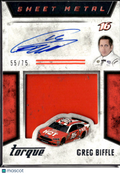 Greg Biffle 2016 Torque Sheet Metal Auto Autograph 55/75 Roush Fenway Racing